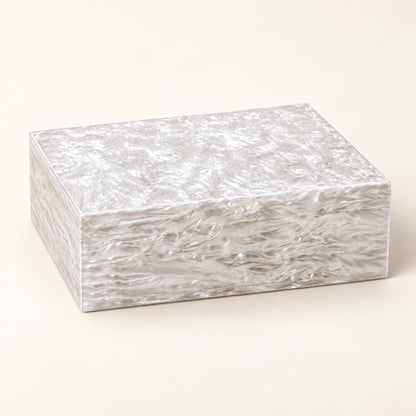 Acrylic Mahjong Tile Case, Pearl White