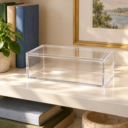 Acrylic Mahjong Tile Case, on a shelf