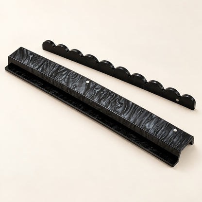 Acrylic Mahjong Racks & Pushers, Set of 4, Black, single rack with pusher