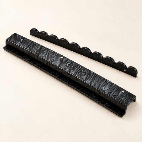Acrylic Mahjong Racks & Pushers, Set of 4, Black, single rack with pusher