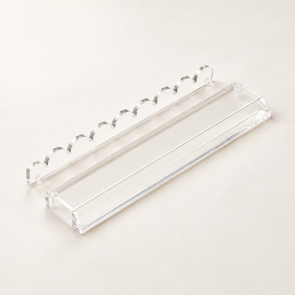 Acrylic Mahjong Racks & Pushers, Set of 4, Clear, single rack with pusher
