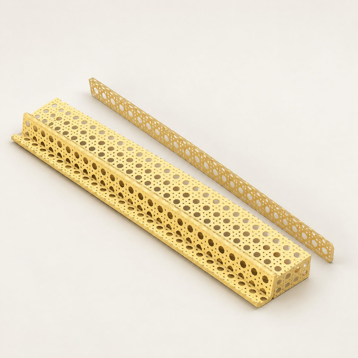 Acrylic Mahjong Racks & Pushers, Set of 4, Yellow, single rack with pusher
