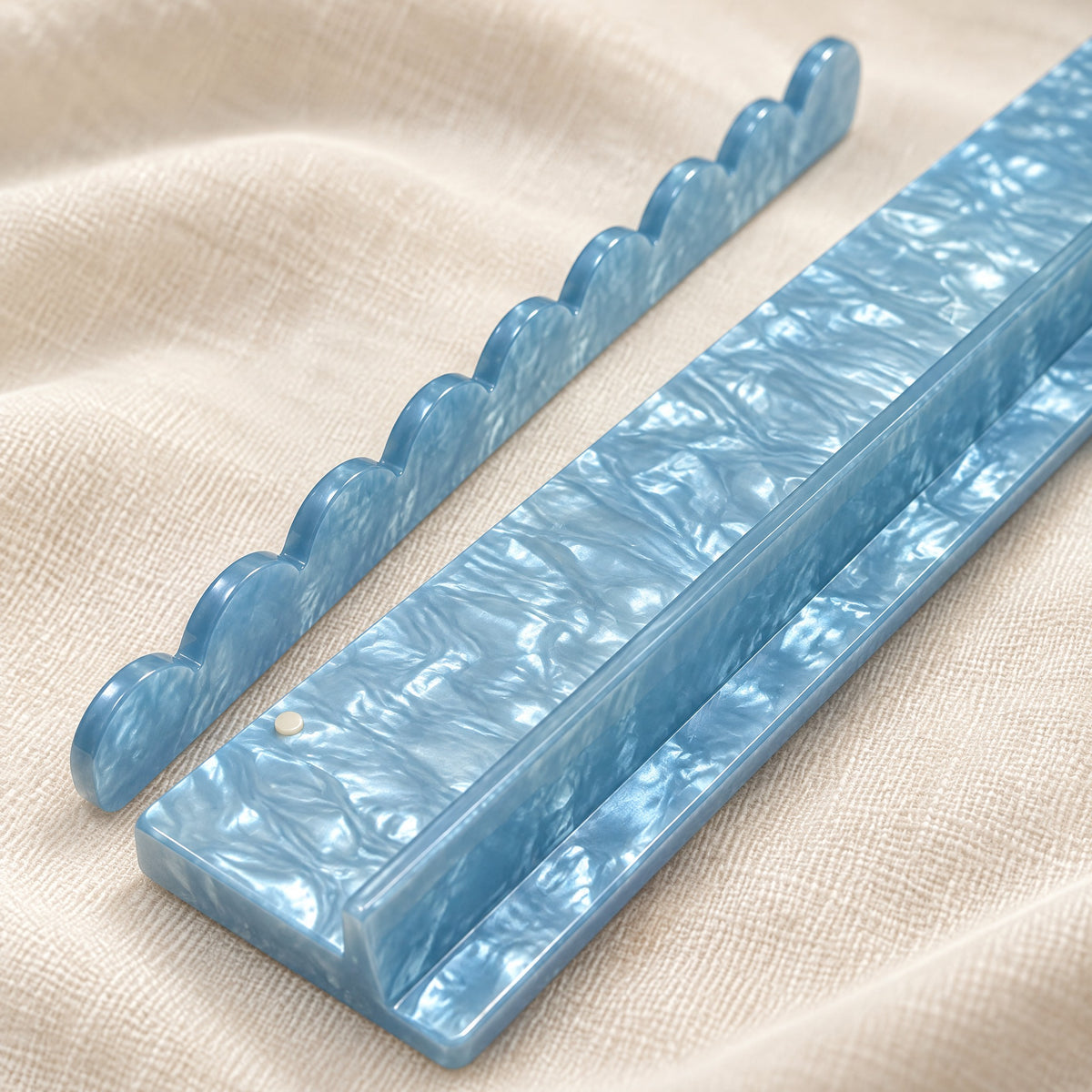 Acrylic Mahjong Racks & Pushers, Set of 4, pearl acrylic detail