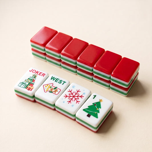 Candy Cane American Mahjong Set, tiles and backs