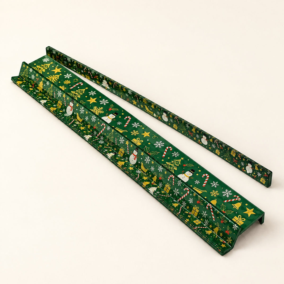Christmas Mahjong Racks & Pushers, Set of 4, Green, single rack with pusher