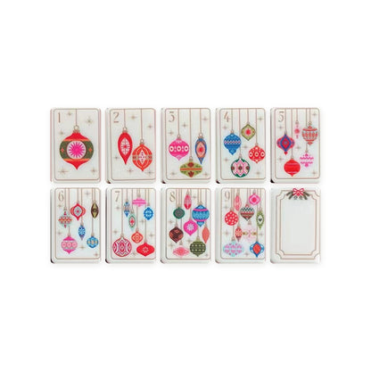 Cinnamon Noel American Mahjong Set, dots 1 to 9 and white dragon