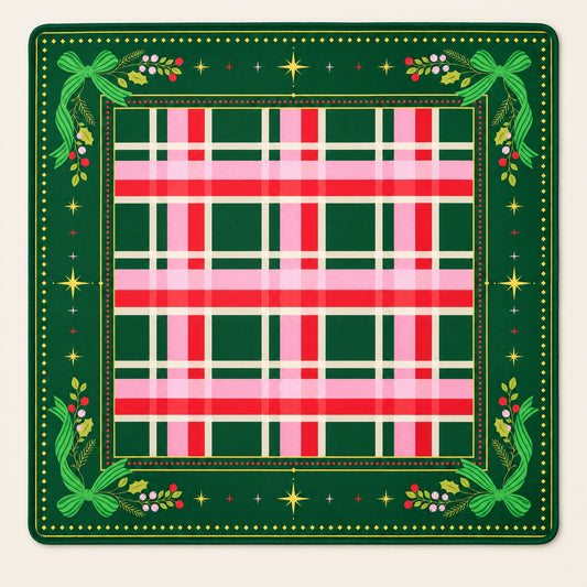 Cinnamon Noel Mahjong Mat, laid flat