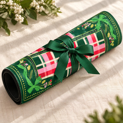 Cinnamon Noel Mahjong Mat, rolled up