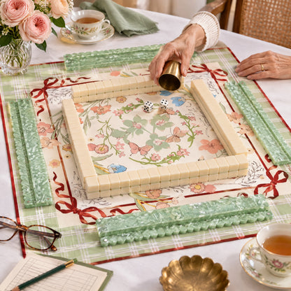 Classic Ivory American Mahjong Set, a game in progress