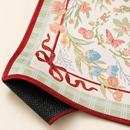 Classic Ivory Mahjong Mat, stitched edge and non-slip back
