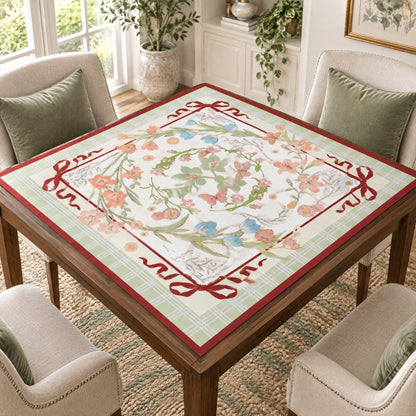 Classic Ivory Mahjong Mat, on a card table