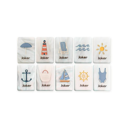 Coastal Cottage American Mahjong Set, the jokers