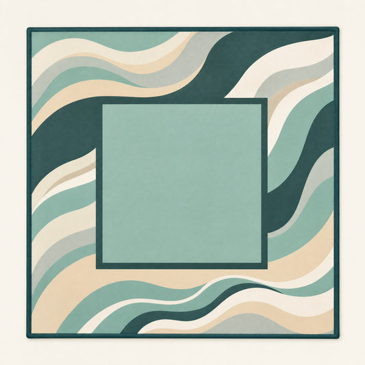 Coastal Cottage Mahjong Mat, laid flat