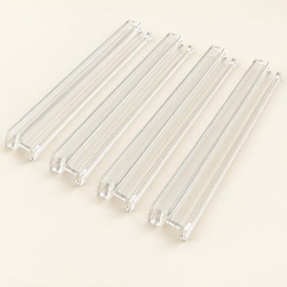 Double-Tier Mahjong Racks & Pushers, Set of 4, Clear, four racks and four pushers