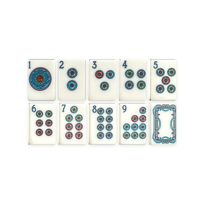 Emerald Classic American Mahjong Set, dots 1 to 9 and white dragon