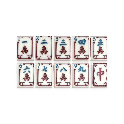Emerald Classic American Mahjong Set, craks 1 to 9 and red dragon