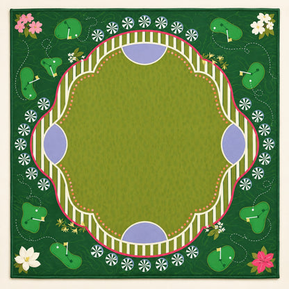 Emerald Garden Mahjong Mat, laid flat