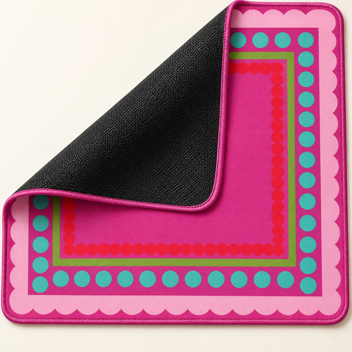 Honey Tortoise Mahjong Mat, stitched edge and non-slip back