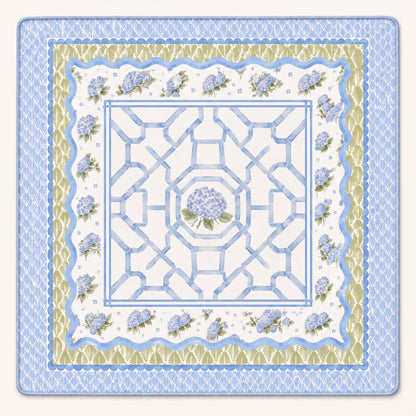 Hydrangea Mahjong Mat, laid flat