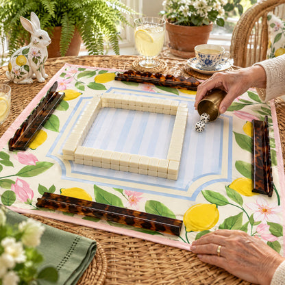 Ivory Rabbit American Mahjong Set, a game in progress