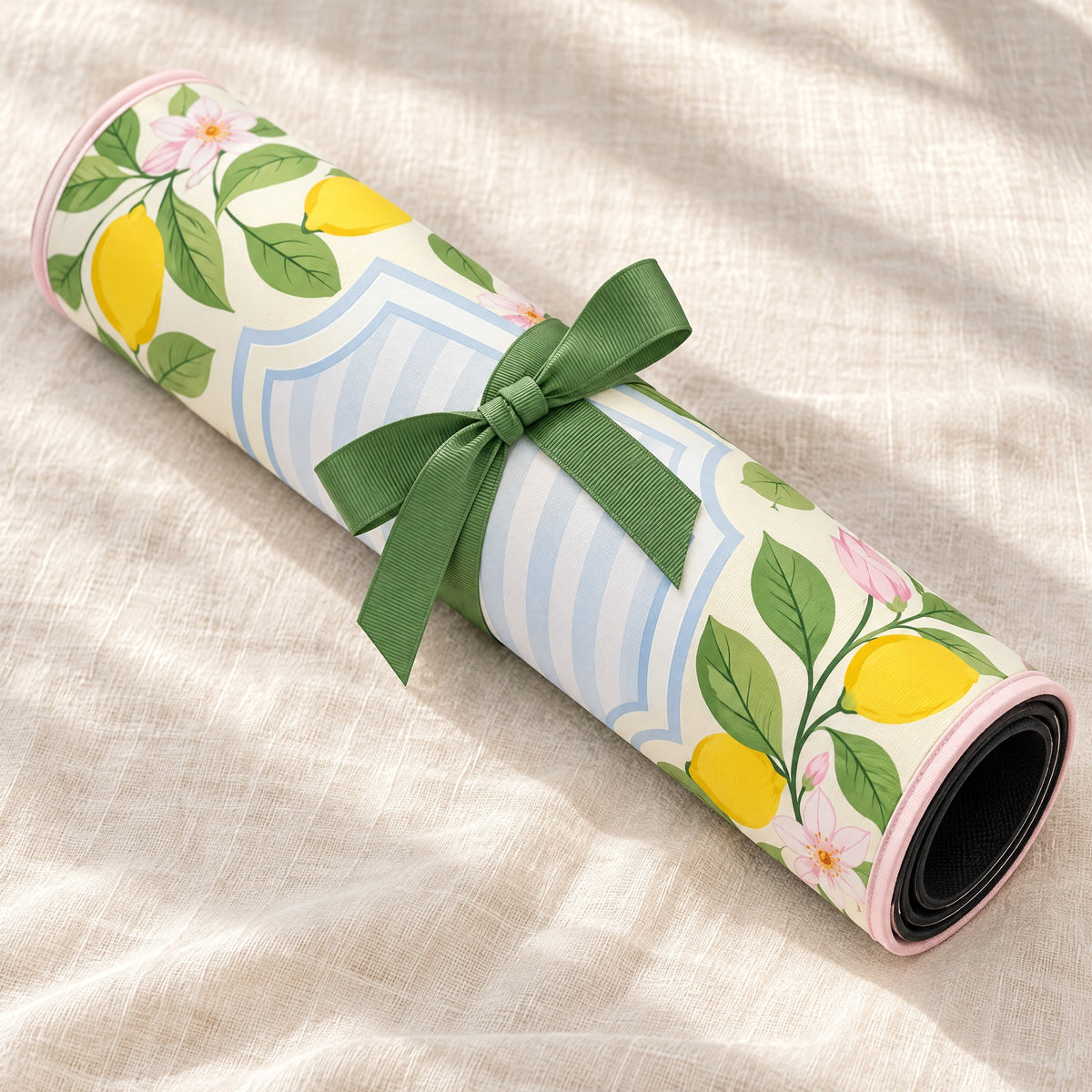 Ivory Rabbit Mahjong Mat, rolled up