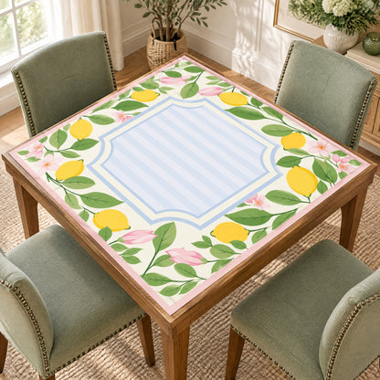 Ivory Rabbit Mahjong Mat, on a card table