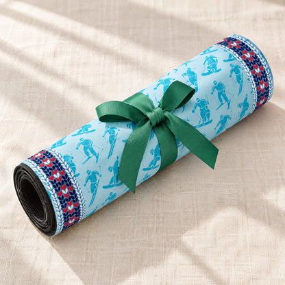 Polar Bear Mahjong Mat, rolled up