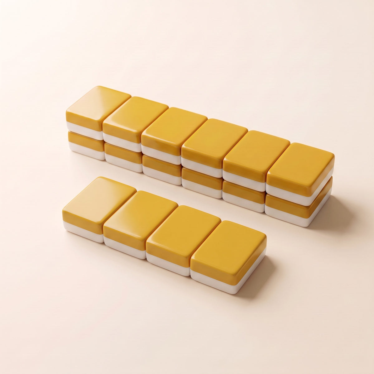 Saffron American Mahjong Set, tiles and backs