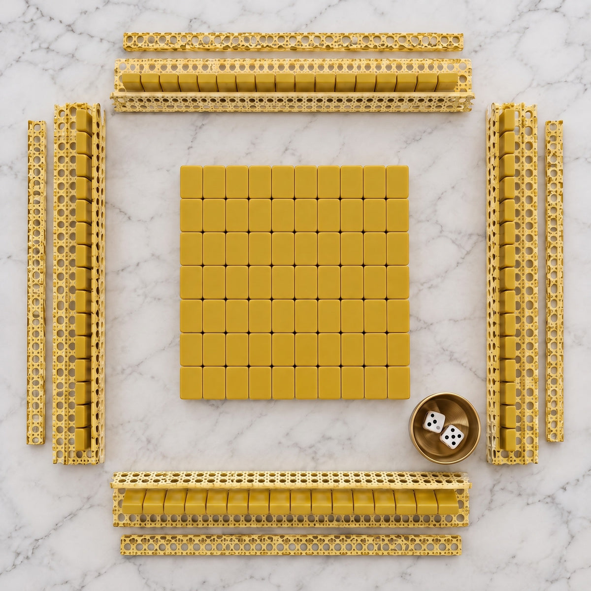 Saffron American Mahjong Set, complete set with matching mat, racks and pusher bag